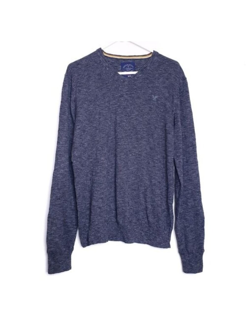 American Eagle Gray Lightweight V-Neck Pullover Cotton Sweater Men's Size Medium